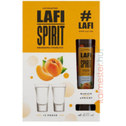 Lafi Spirit Barack Ízű Likőr Díszdobozban + 2 Pohár 25% 0,5L
