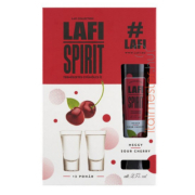 Lafi Spirit Meggy Ízű Likőr Díszdobozban + 2 Pohár 25% 0,5L