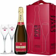 Piper Heidsieck Cuvée Brut Champagne 2 Flute Pohárral 0,75L