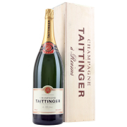 Taittinger Brut Reserva Jeroboam Champagne Fadobozban (3 L, 12%)