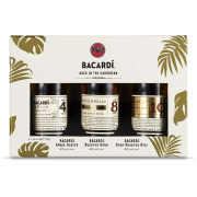 Bacardi Aged Premium Rum Discovery Ajándékcsomag 3 X 10 Cl, Anejo Cuatro 10 Cl, Reserva Ocho 10 Cl And Gran Reserva Diez