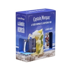 Captain Morgan White Rum 0,7 liter + korsó 