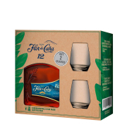 Flor De Cana 12Y 0,7L 40% + 2 Pohár Gb