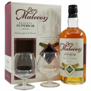 Malecon 10 Éves Rum Díszdobozban 2 Pohárral 0,7L / 40%)