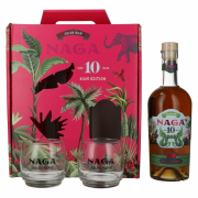 Naga Siam Edition 10 Éves Rum 2 Pohárral Díszdobozban 0,7L 40%
