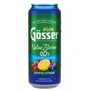 Gösser Natur Zitrone Áfonya-Citrom Ízű Alkoholmentes Sörital 0% 0,5L Doboz