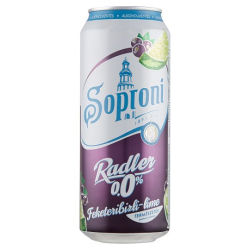 Soproni Zéró-Feketeribizli Lime 0,5L Dob.(0%)