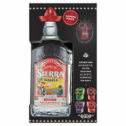 Tequila Sierra Silver Pohárral Díszdobozban 0,7L 38%