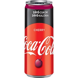 Coca Cola Cherry (cseresznye) Zero 0,33 liter karton