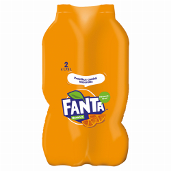 Fanta Narancs Ízű Szénsavas Üdítőital Cukorral És Édesítőszerekkel 2 X 1,75L