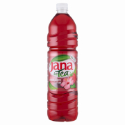 Jana Ice Tea Csökkentett Energiataralmú Szénsavmentes Málna-Hibiszkusz Ízesítésű Üdítőital 1,5L