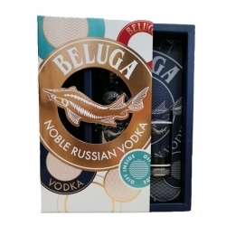 Beluga Noble Russian Vodka 0,7L papír díszdoboz pohár