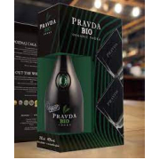 Pravda Bio Gift Set Vodka 0,7L 40% + 2 Square Lowball Pohár Dd