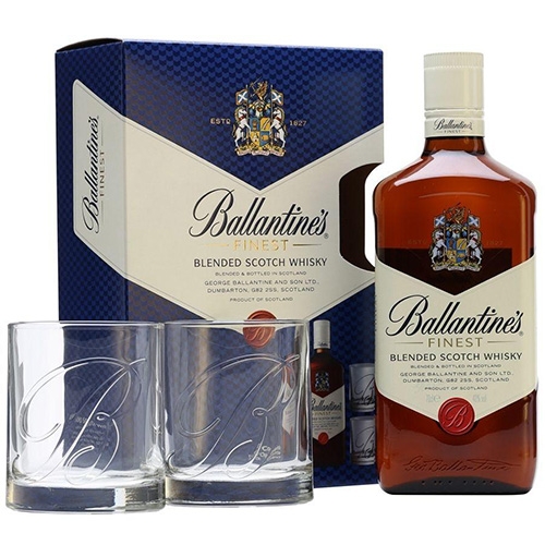 Ballantine's Finest Whisky 0,7L 40% díszdobozos + 2 pohár - vásárlás  Italkereső.hu
