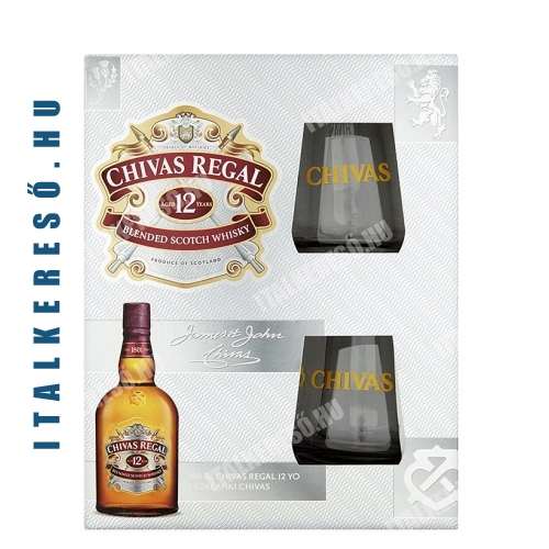 Chivas Regal - Whisky 0,7L 12 éves DD 2 pohárral - vásárlás Italkereső.hu