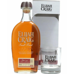 Elijah Craig Small Batch Whiskey Pohárral Ajándékcsomagban 0,7L 47%